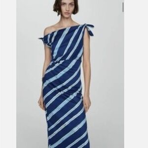 Mango Salome stripped cotton dress
